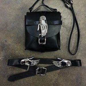 SOLD Zana Bayne leather hands belt